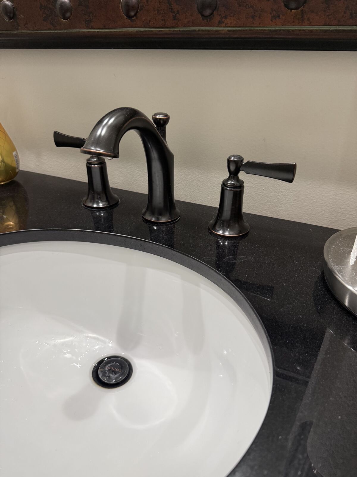 Nickel widespread bathroom faucet installation